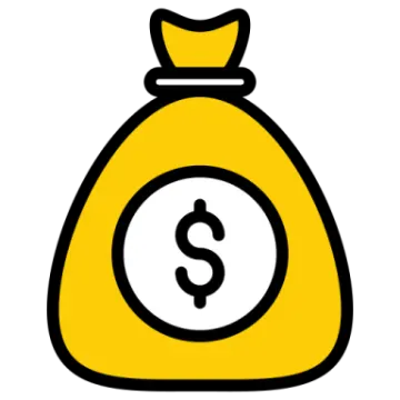 a money bag with a dollar sign