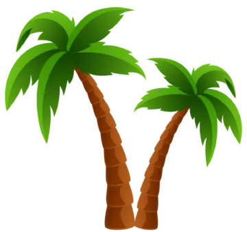 two palm trees clipart