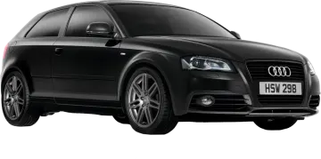 a black audi car on a white background