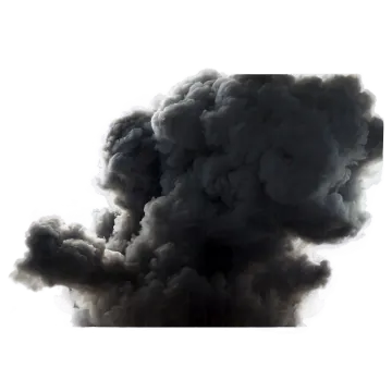 a black cloud of smoke on a white background