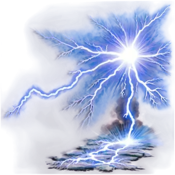 a drawing of a lightning