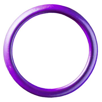 a purple ring on a white background