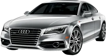 a silver audi car on a white background