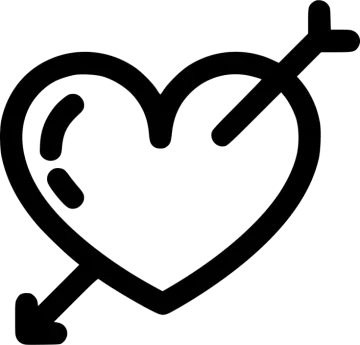 a heart with an arrow in it