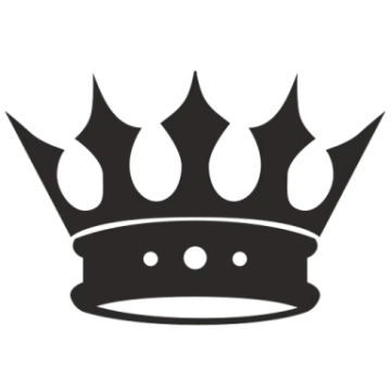 a black crown on a white background