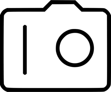 a black and white camera icon