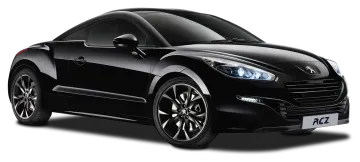 a black sports car on a white background