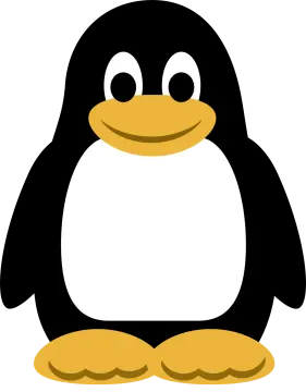 a black and white penguin sitting on the ground