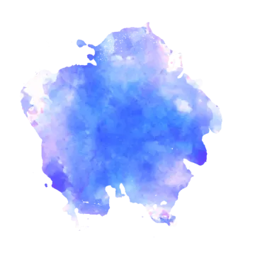 a blue watercolor stain on a white background