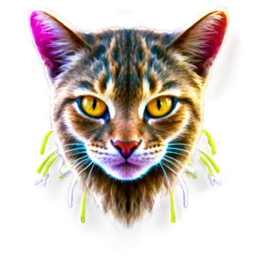 a close up of a cat's face