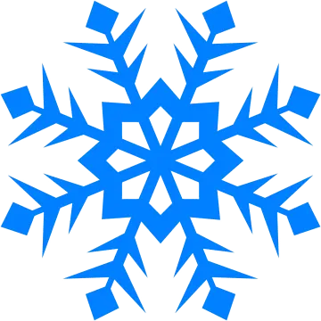 a blue snowflake on white background