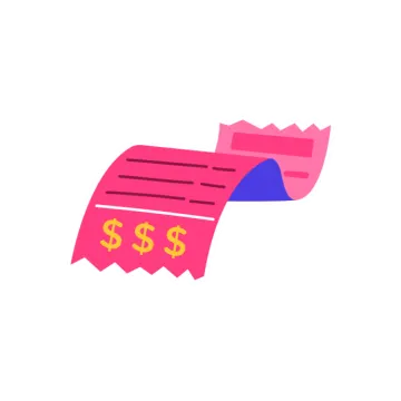 a paper with a dollar sign on it