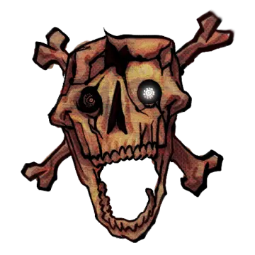 a skull with a cross on it