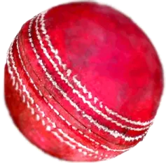 a cricket ball on a white background