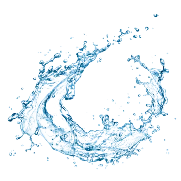 a water splash on a white background