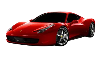 a red ferrari car on a white background