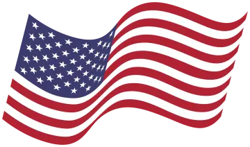 an american flag on a white background