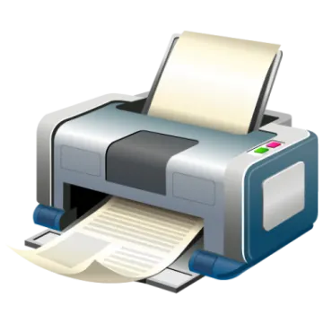 a printer with a roll of paper on it