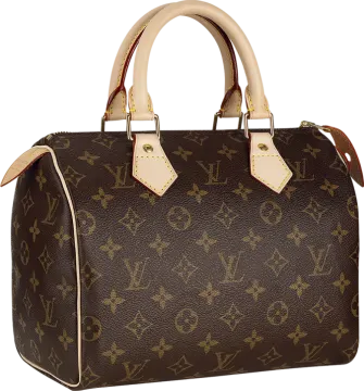 a brown and white louis vu handbag