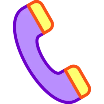 a purple and yellow phone