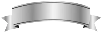 a silver ribbon on a white background