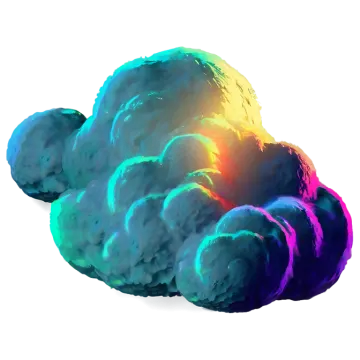 an image of a cloud with colored smoke