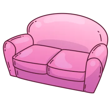 a pink couch