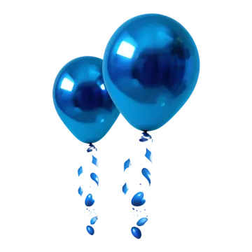 a bunch of blue balloons on a white background