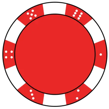 a red poker chip
