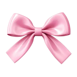 a pink bow on a white background