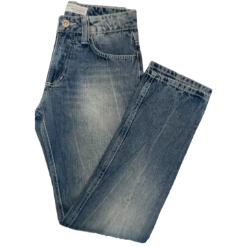a pair of jeans on a white background