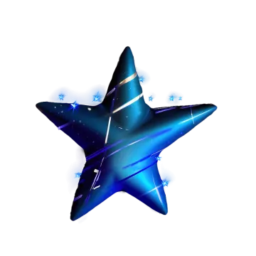 a blue star on a white background