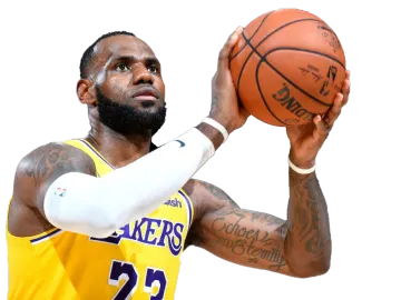 a man holding a basketball ball in his hand