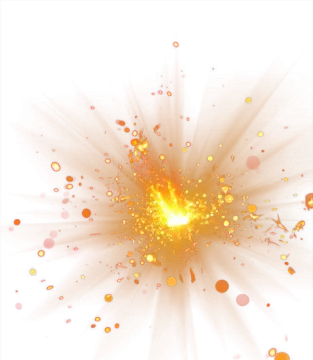 a white background with orange and yellow circles