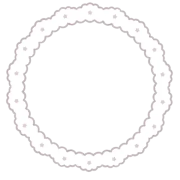 a circular frame with stars in the middle