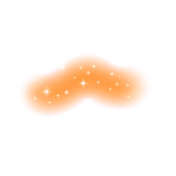 an orange cloud with stars on it