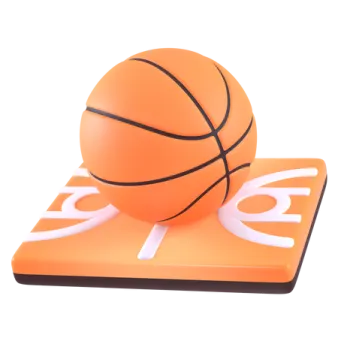 a basketball ball sitting on top of an orange coaster