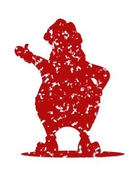 a silhouette of a snowboarder on a white background
