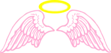 an angel with wings and halo