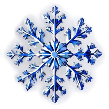 a blue snowflake on a white background