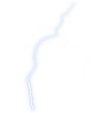 a lightning bolt on a white background