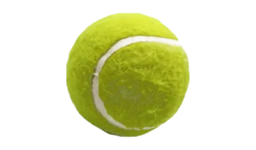 a tennis ball on a white background