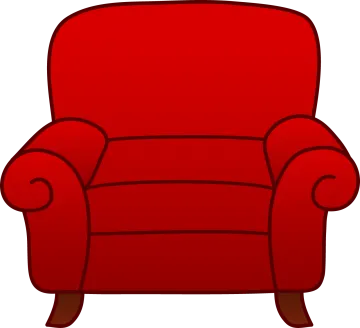 a red chair clipart