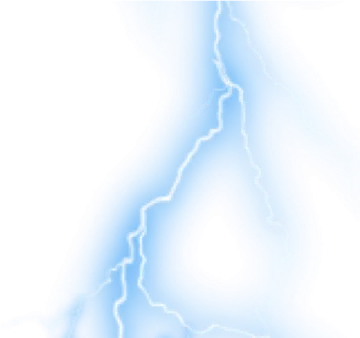 a blue and white background with lightning