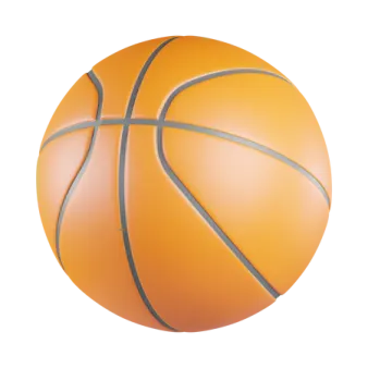 a basketball ball on a white background