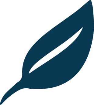 a blue leaf on a white background