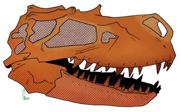 a drawing of a t - rex