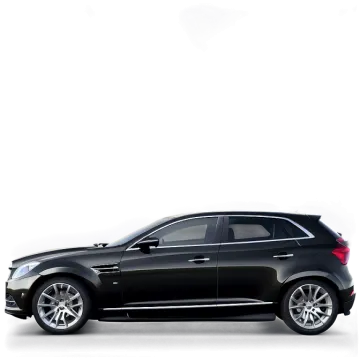 a black car on a white background