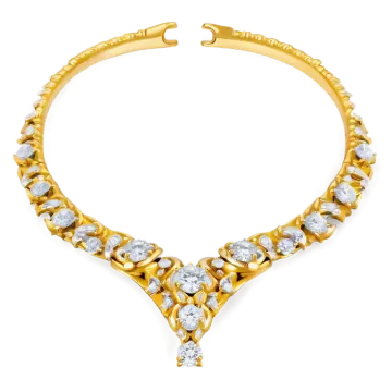 a gold and diamond necklace