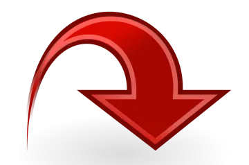 a red arrow icon on a white background